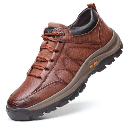 Men's Leather Look Casual Shoes with Grain Texture Upper - image 2