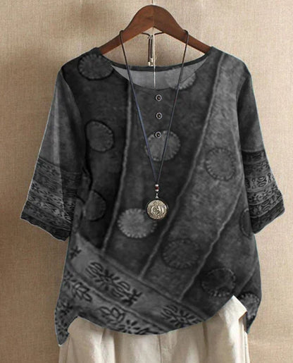 Maren | Artful Round-Neck Top