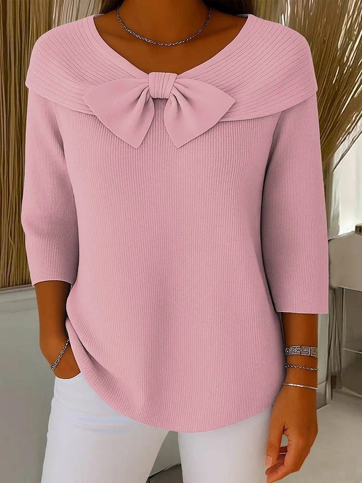 Trinidad | Jersey with Bow and Round Neck