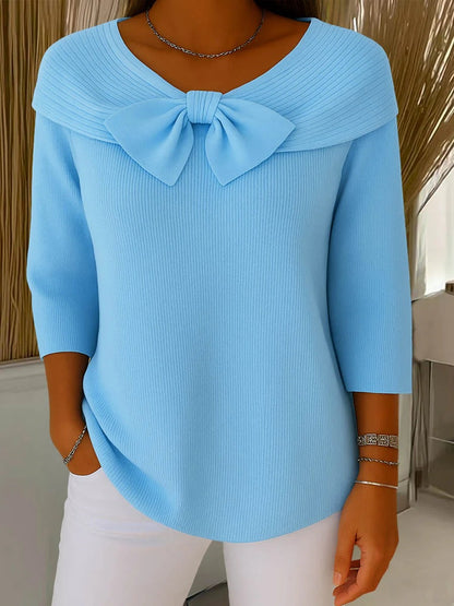 Trinidad | Jersey with Bow and Round Neck