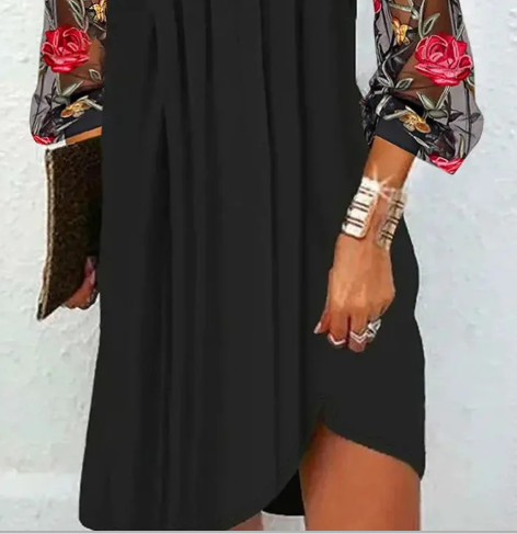 Camille | Elegant Dress with Flowered Sleeves