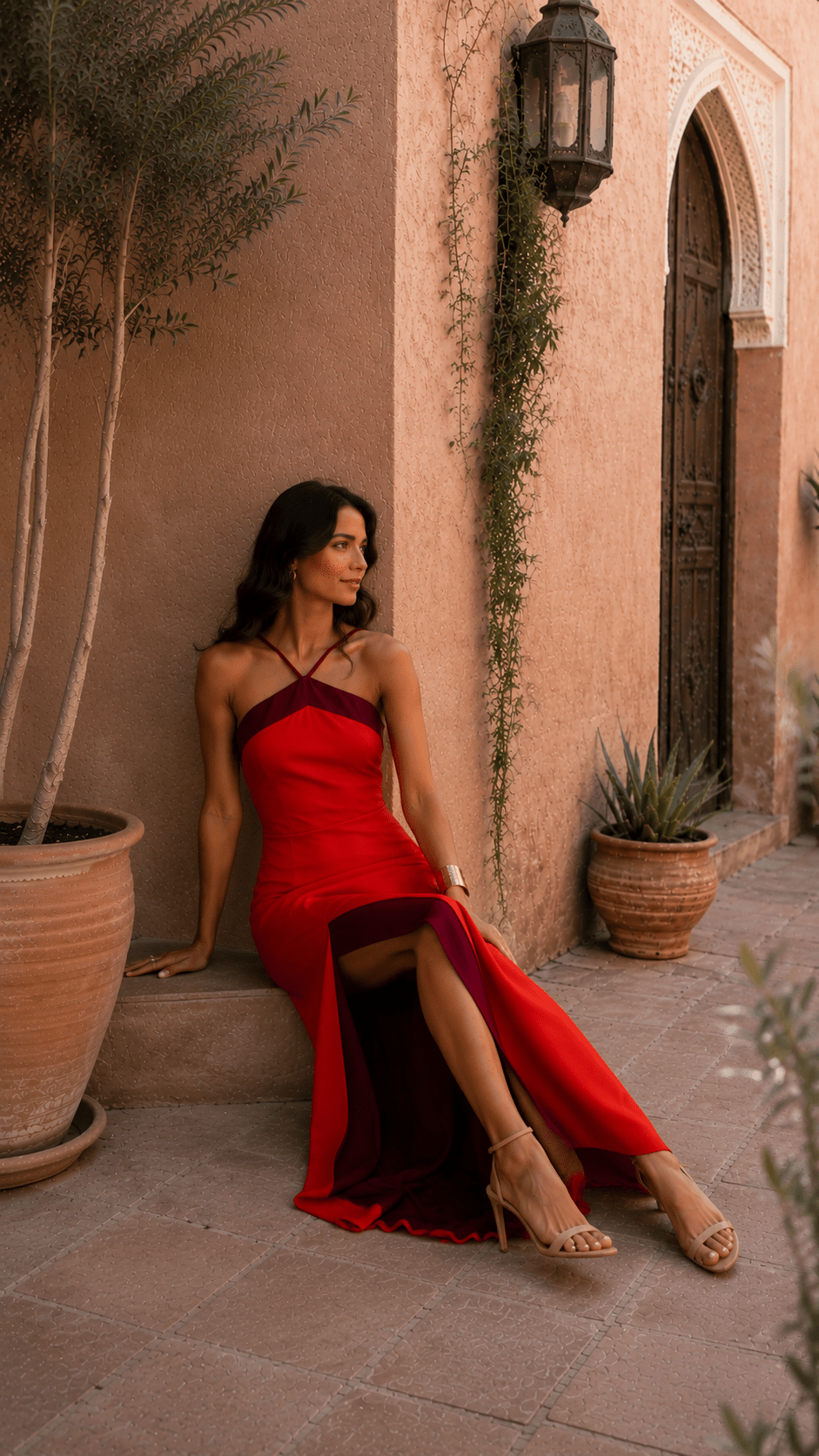 Elisa™ | Long Halter Dress with Slit
