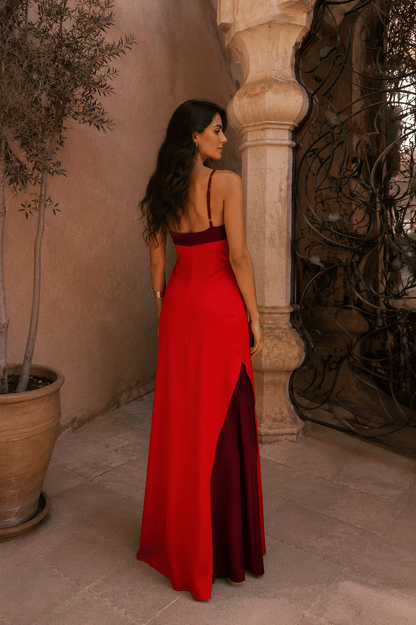 Elisa™ | Long Halter Dress with Slit
