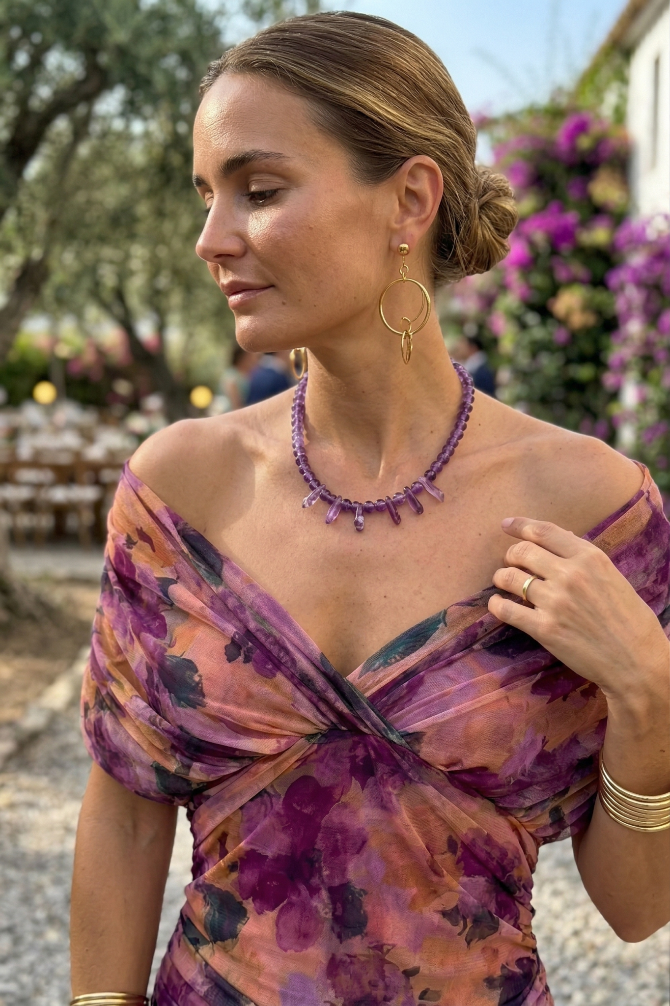 Paula™ | Long Dress with V-Neck
