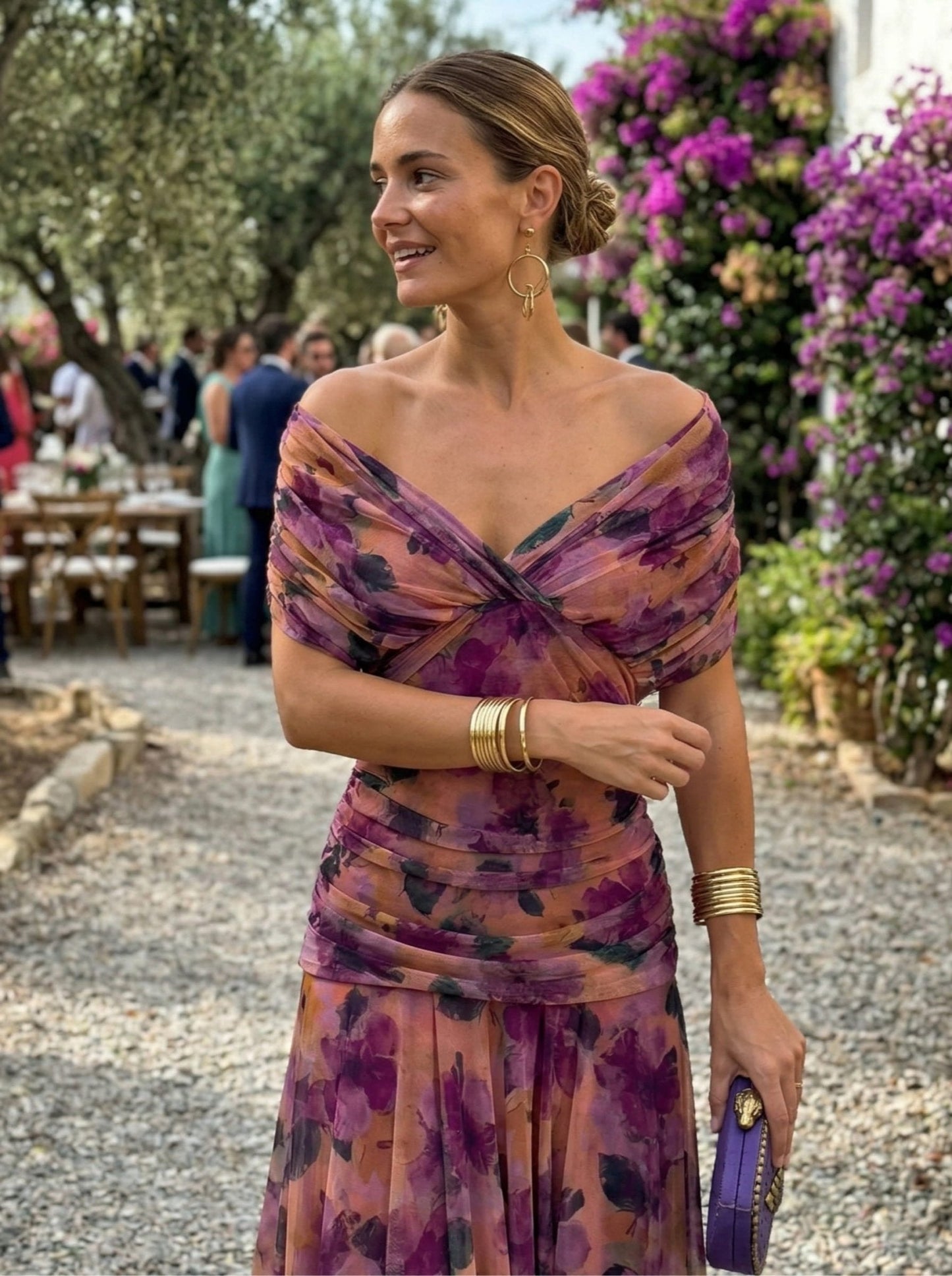 Paula™ | Long Dress with V-Neck