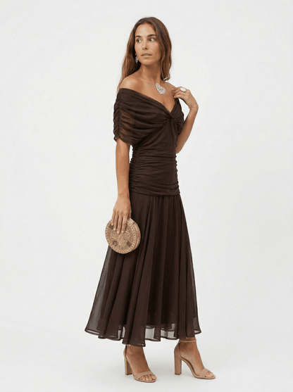 Paula™ | Long Dress with V-Neck