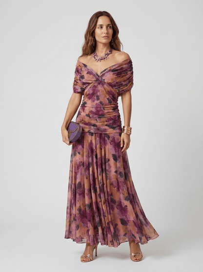 Paula™ | Long Dress with V-Neck