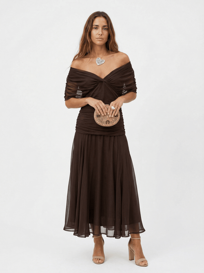 Paula™ | Long Dress with V-Neck
