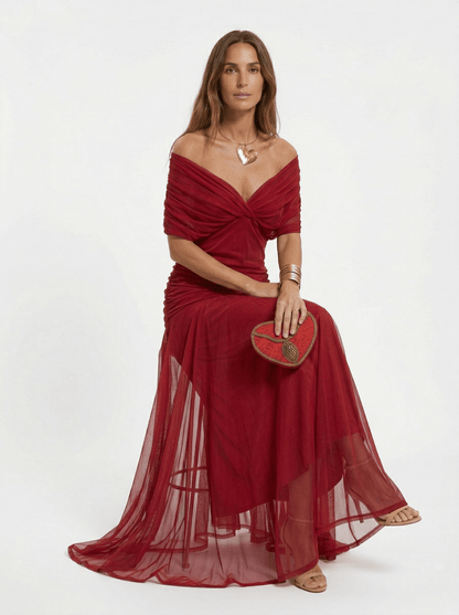 Paula™ | Long Dress with V-Neck