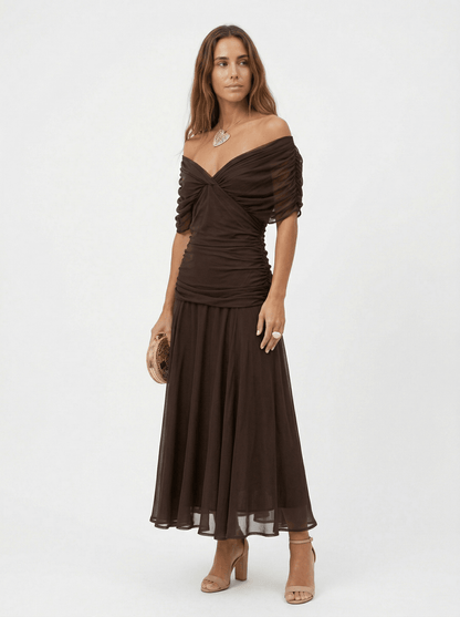 Paula™ | Long Dress with V-Neck