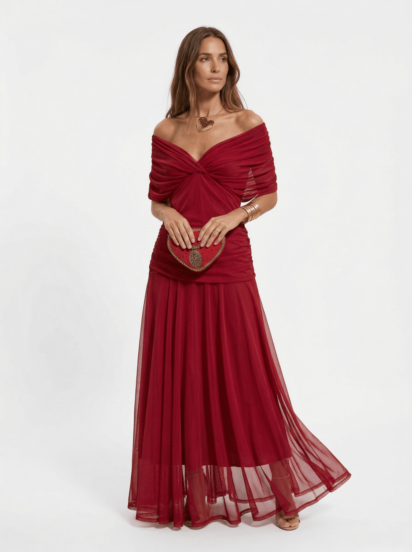 Paula™ | Long Dress with V-Neck