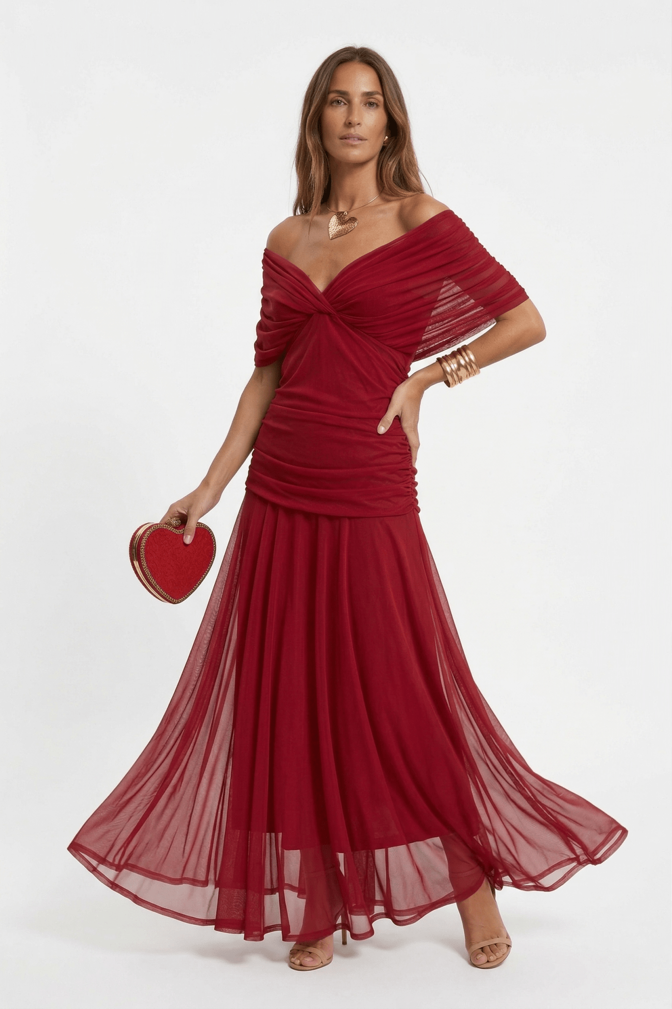 Paula™ | Long Dress with V-Neck
