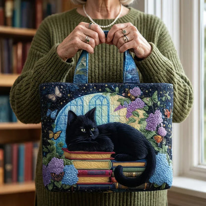 Craft Bag - Black Cat on Books