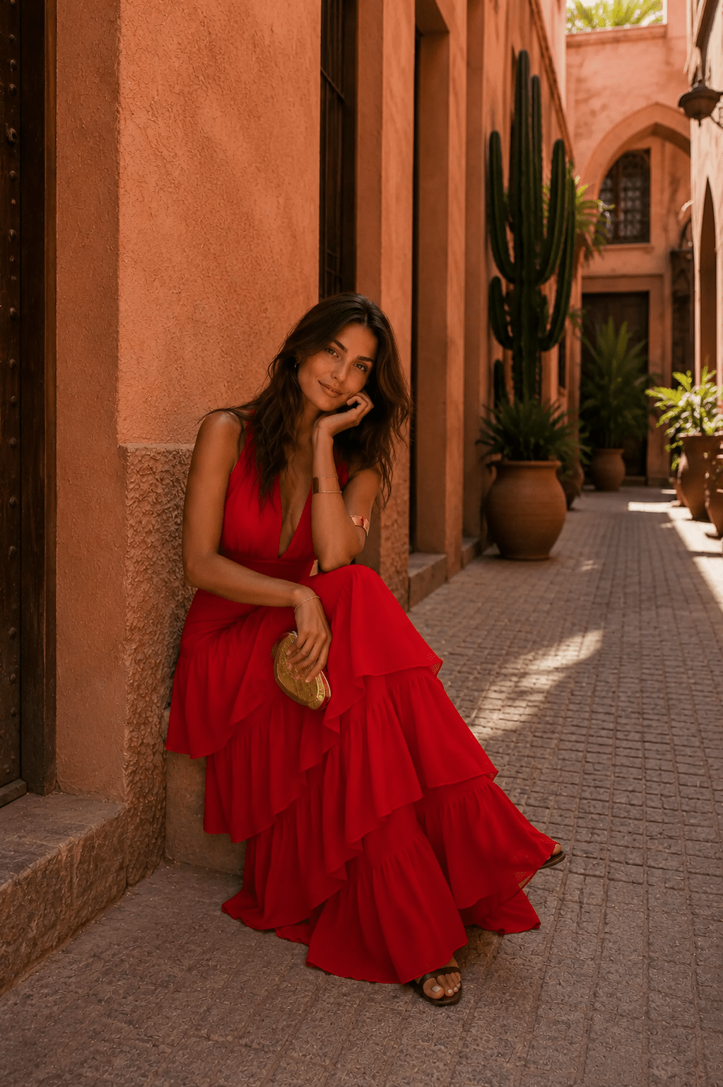 Raquel™ | Manila-Style Dress in Red