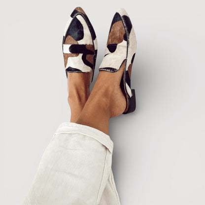 Maria | Women's Cow Print Loafers