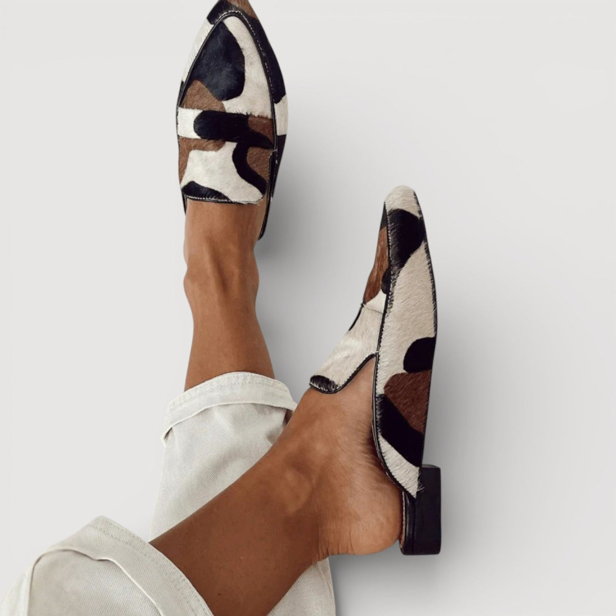 Maria | Women's Cow Print Loafers