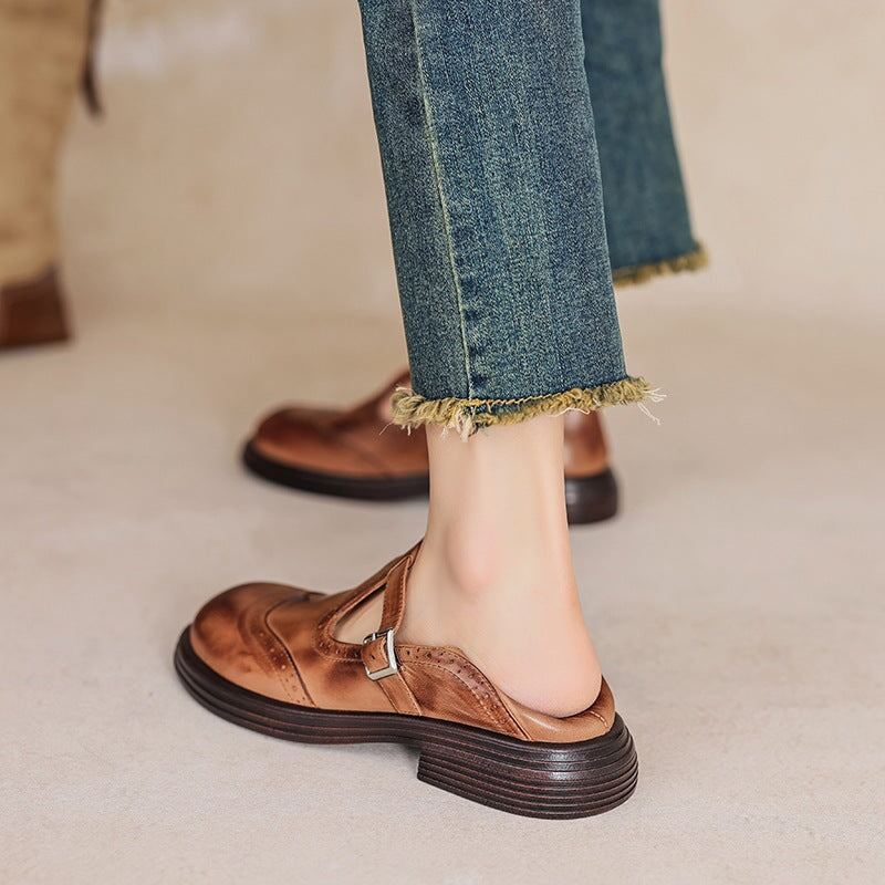 Women's Mary Jane Shoes with Strap - image 5