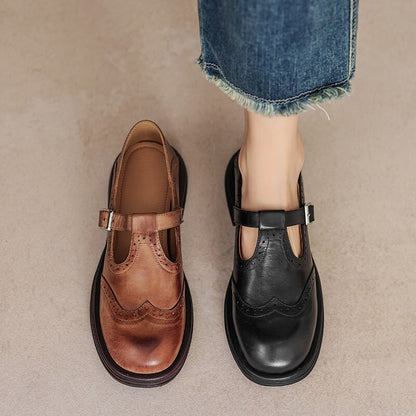 Bernadette | Timeless Brogue T-Strap Mary Janes