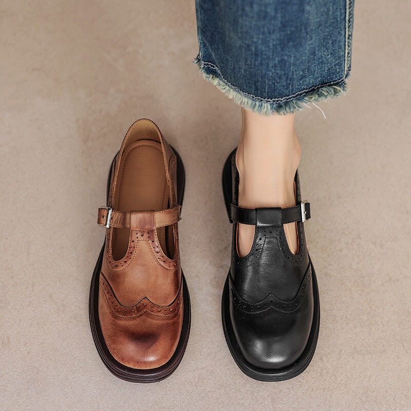 Women's Mary Jane Shoes with Strap - image 2