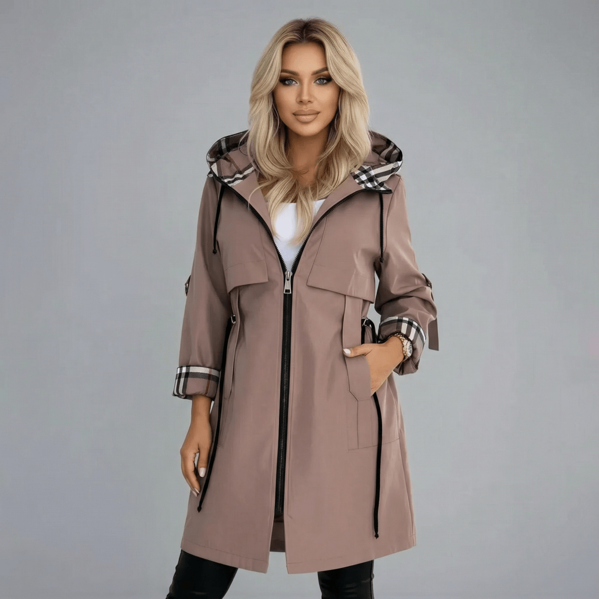 Women's Hooded Zip Coat - image 1