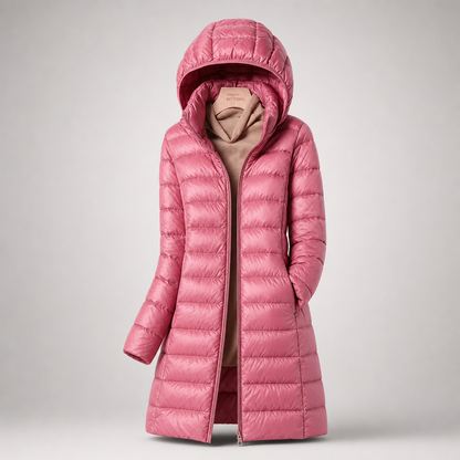 Women's Quilted Puffer Jacket with Detachable Hood - image 1