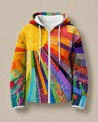 Rhealyn | Sunburst Print Open-Front Jacket