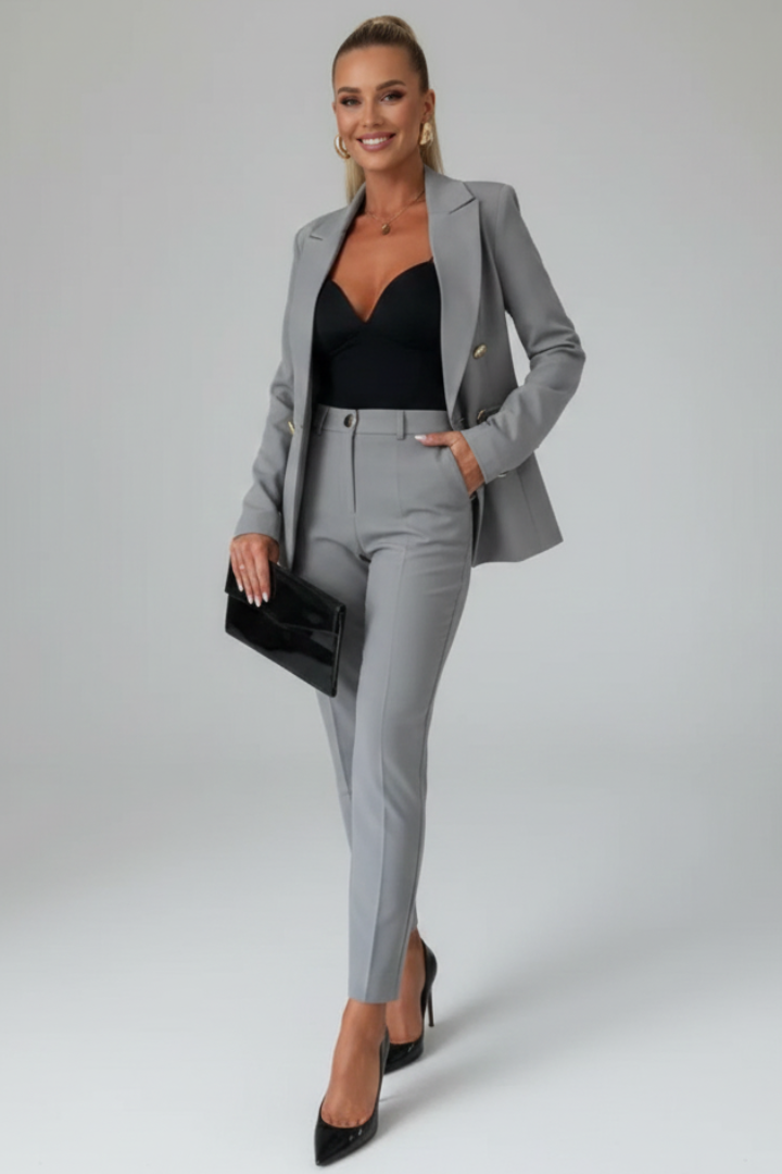 Women's Double-Breasted Blazer Suit Set - image 12