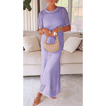 Women's Cut-Out Maxi Dress with Strappy Inner Dress - image 1
