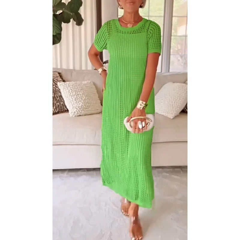 Women's Cut-Out Maxi Dress with Strappy Inner Dress - image 5