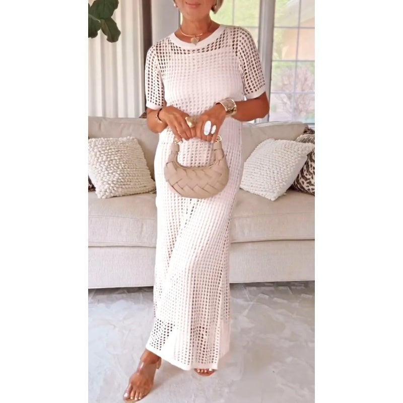 Women's Cut-Out Maxi Dress with Strappy Inner Dress - image 7