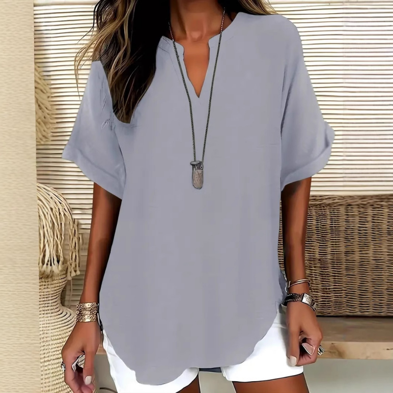 Isla | Lightweight Top with V-Neck