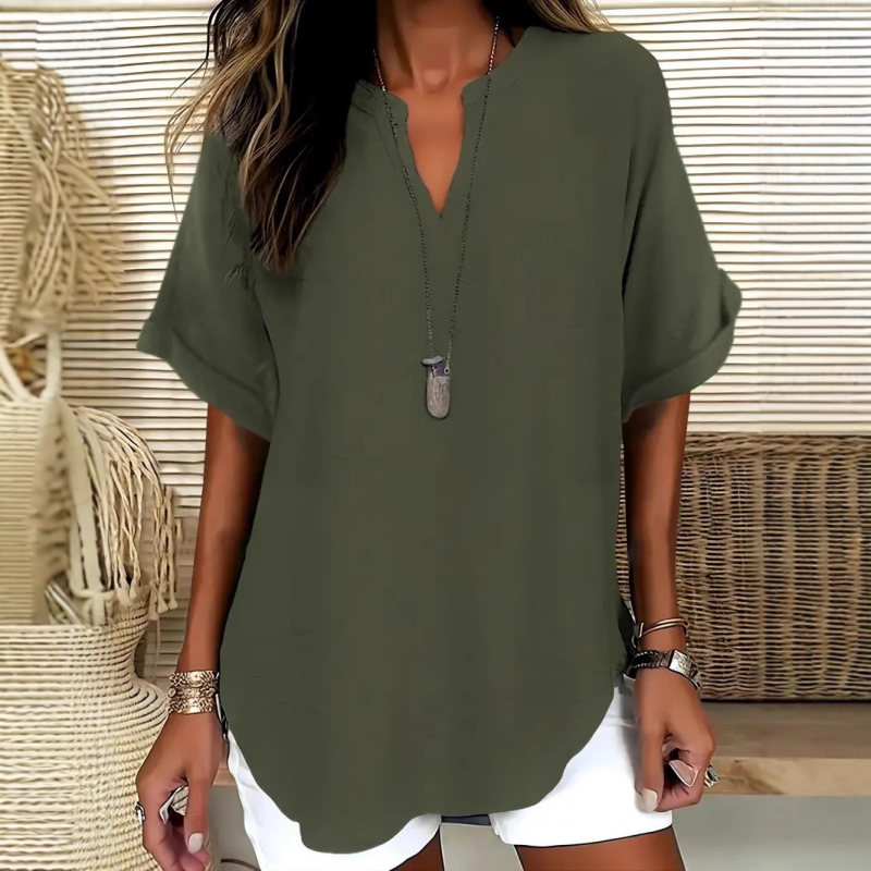 Isla | Lightweight Top with V-Neck