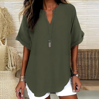 Isla | Lightweight Top with V-Neck