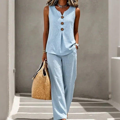 Cream | Wide Two-Piece Set