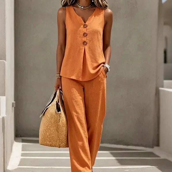 Cream | Wide Two-Piece Set