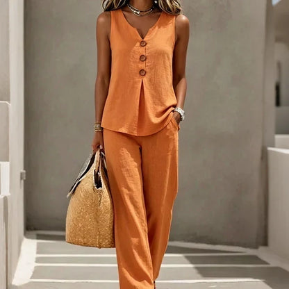Cream | Wide Two-Piece Set