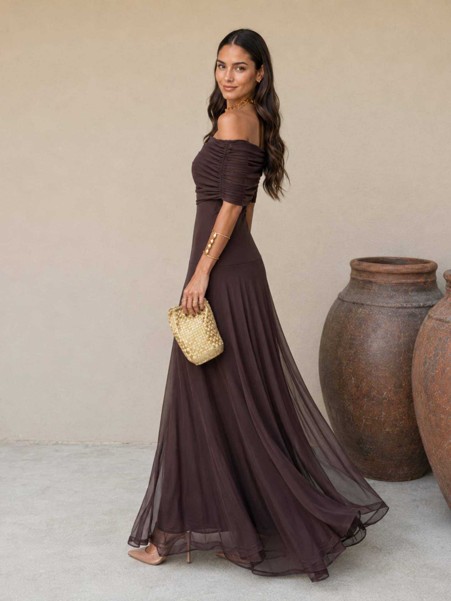 Adriana™ | Toledo-Style Dress in Brown