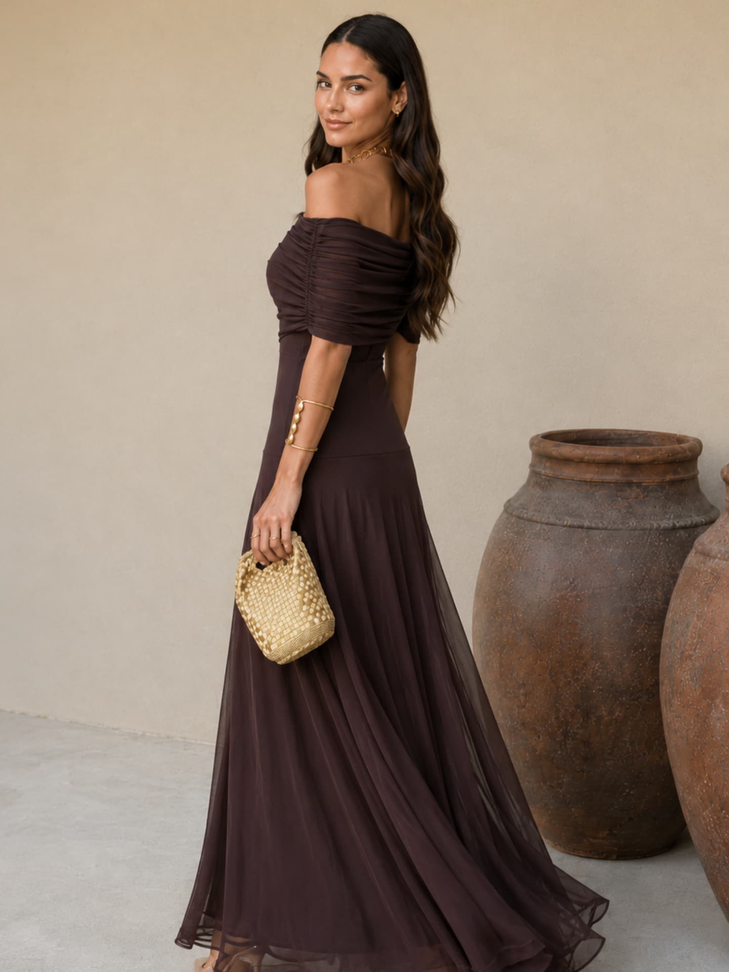 Adriana™ | Toledo-Style Dress in Brown