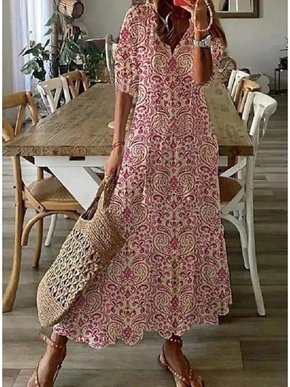 Luna | Relaxed Boho Style Midi Dress