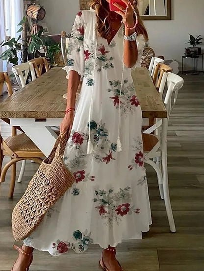 Luna | Relaxed Boho Style Midi Dress