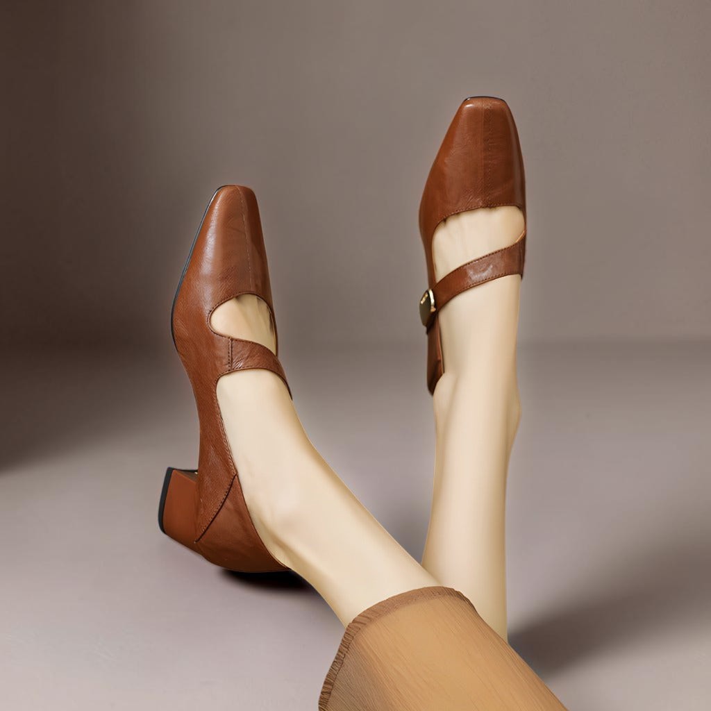 Sabella | Refined Square-Toe Mary Jane Pumps